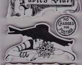Graphic 45 Old fashioned Ladies Diary 1 Handwriting Woman Vintage Style Cling Stamps
