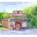 General Store Watercolor ACEO Giclee Fine Art Print