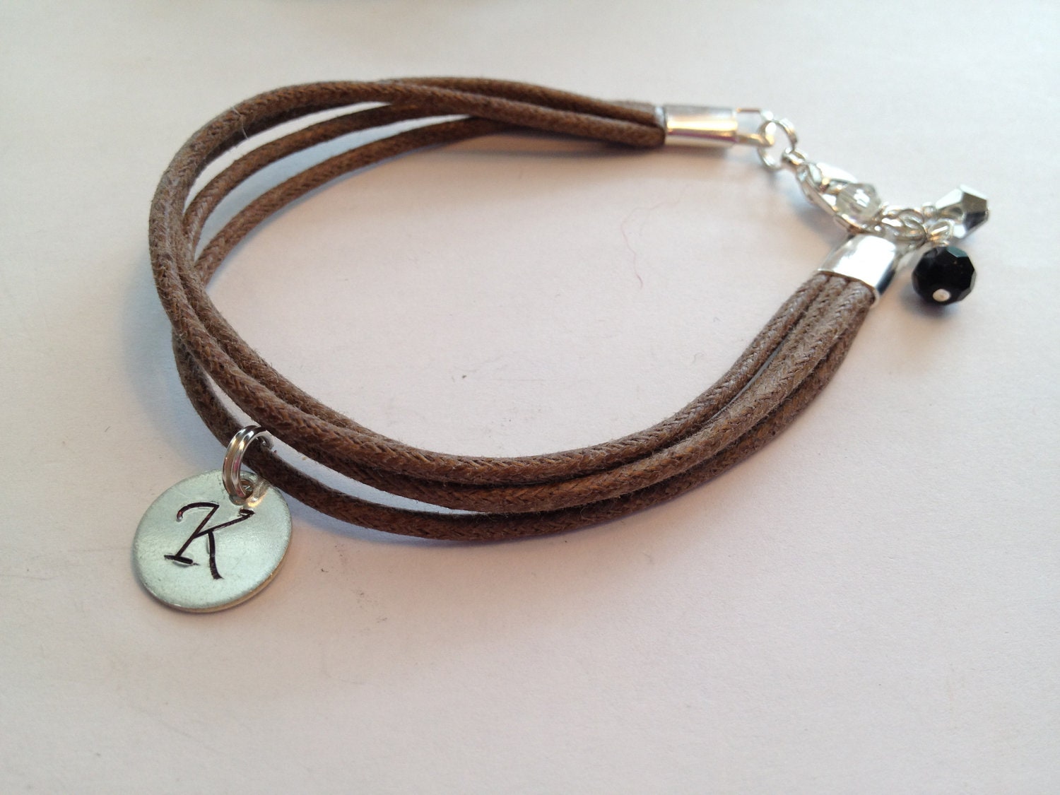 Brown Cotton Cord Bracelet