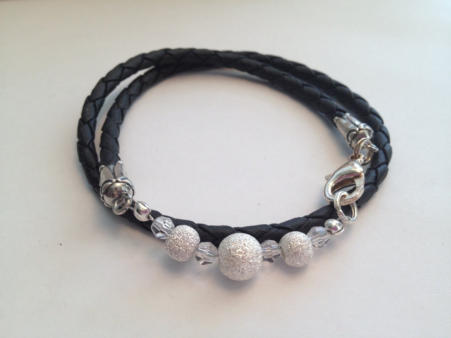 Cord & Sterling Bracelet Double Wrap