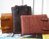 Textured Brown Kindle / Tablet / Note / Surface / Ipad Mini case Veg Tan Leather Satchel