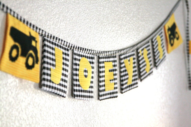 Truck decor, Truck  party Name Banner: MADE TO ORDER