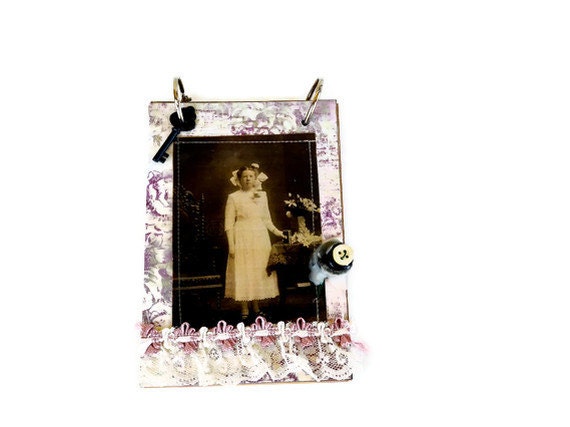 Journal Scrapbook Photo Album Kit 4x6 Inches  Bound in Sentiment