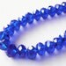 Navy Blue Faceted Crystals Rondelles  (20) Pieces 8mm /Dark Indigo  Rondelle Crystals.Only Beads Not Finished jewelry