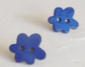 Blue Cloud Studs on Titanium Posts for Sensitive Ears, Nickel Free Earrings for Girls, Hypoallergenic Kids Earrings - Cute as a Button