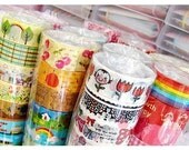 50pcs Kawaii Diy Deco Tapes - small ,tree, cherry, cat, kitty, rabbit, bear, rainbow, apple,music note