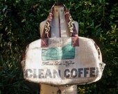 Upcycled Hessian Weekend Travel bag.