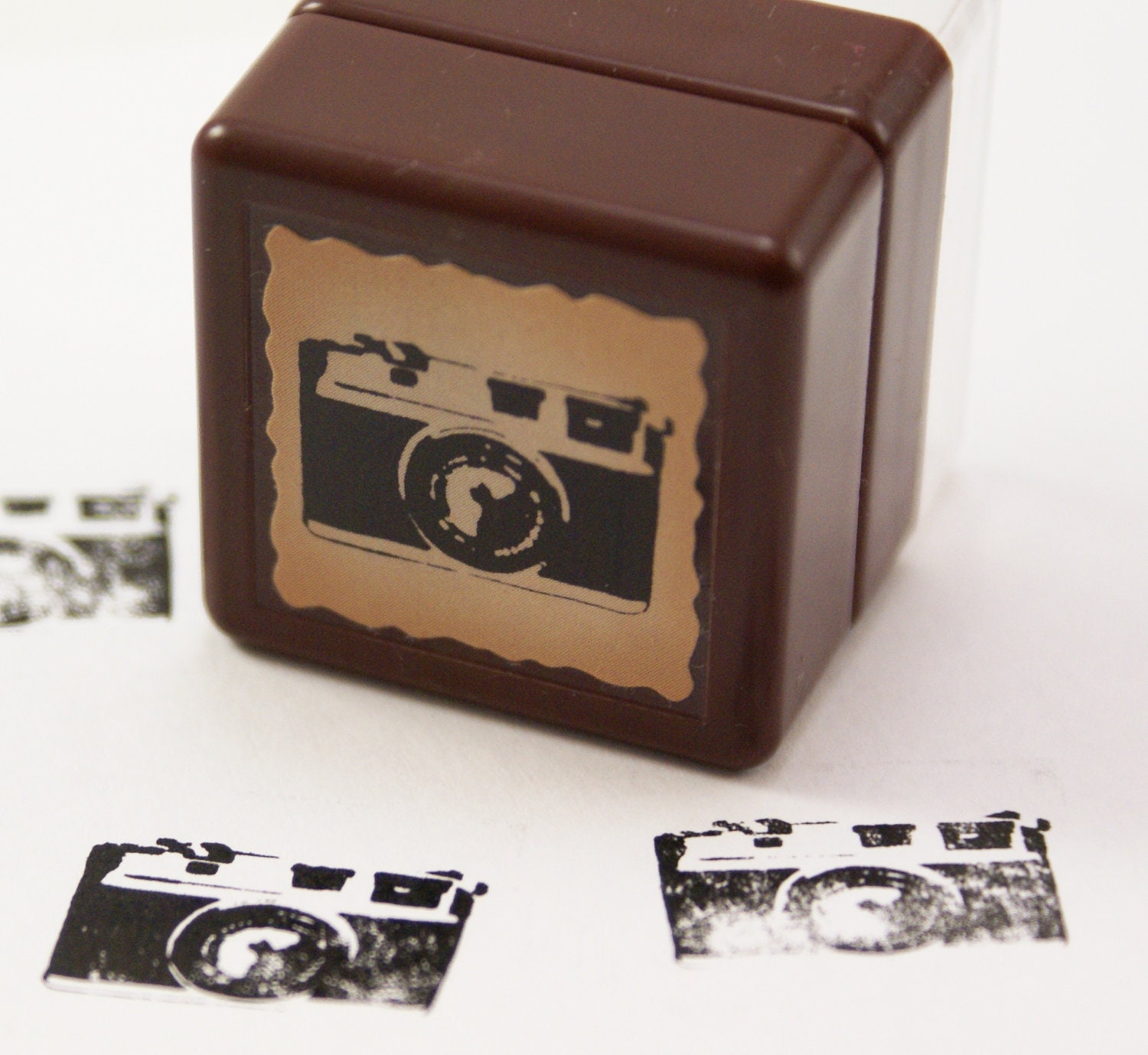 PHOTO REAL old fashioned 35mm manual Camera Self-Inking Rubber Stamp