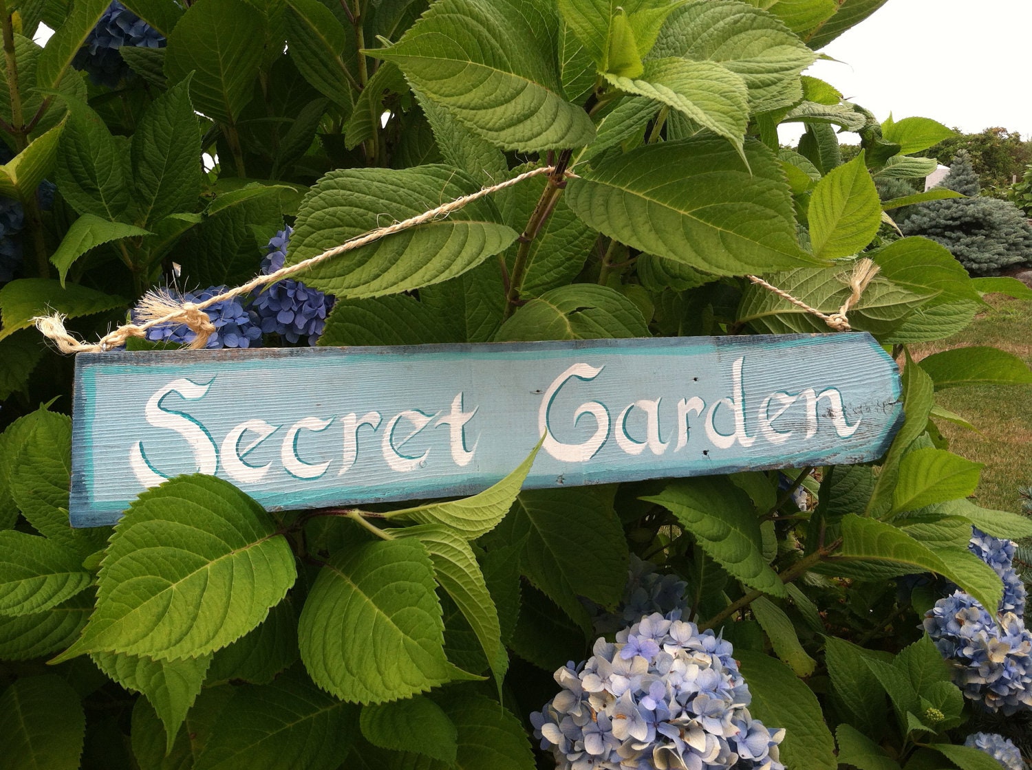 Hand Painted Secret Garden On Reclaimed Picket Sign