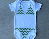 Green Chevron Bikini Onesie