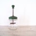 Vintage Chopper Glass Food Chopper Nut Chopper Green Metal Lid Glass Jar Lidded Chopper Retro Kitchen