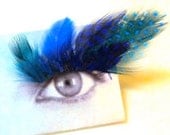 Shades of Blue Feather False Eyelashes