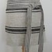 Half Apron Lithuanian Linen Black Striped Flax Natural Custom