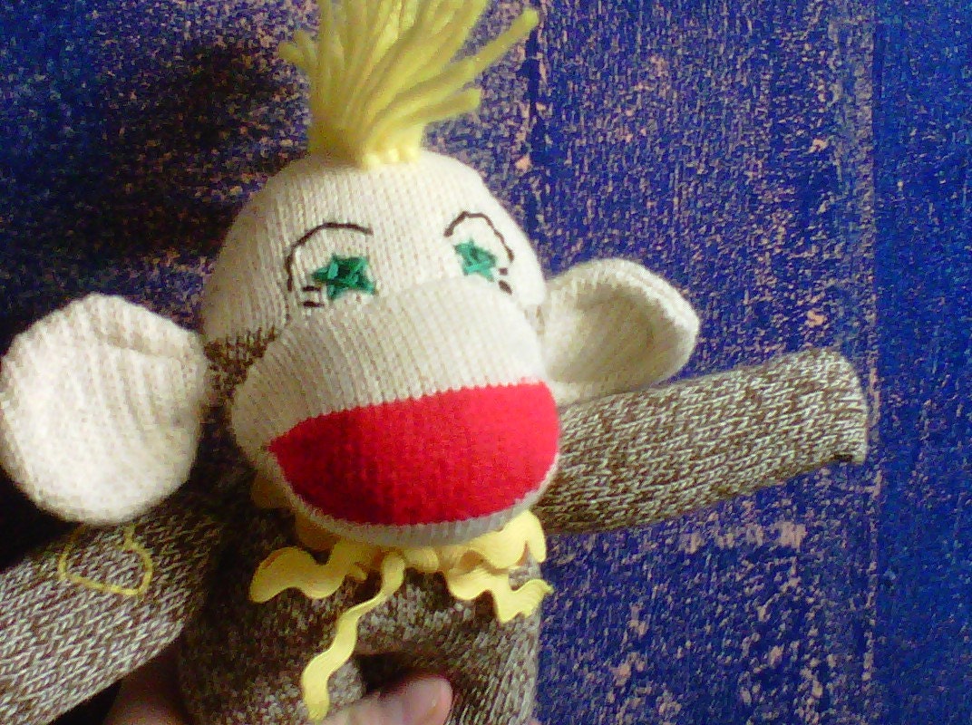 Sunshine Mohawk Little Punk Tattooed Sock Monkey