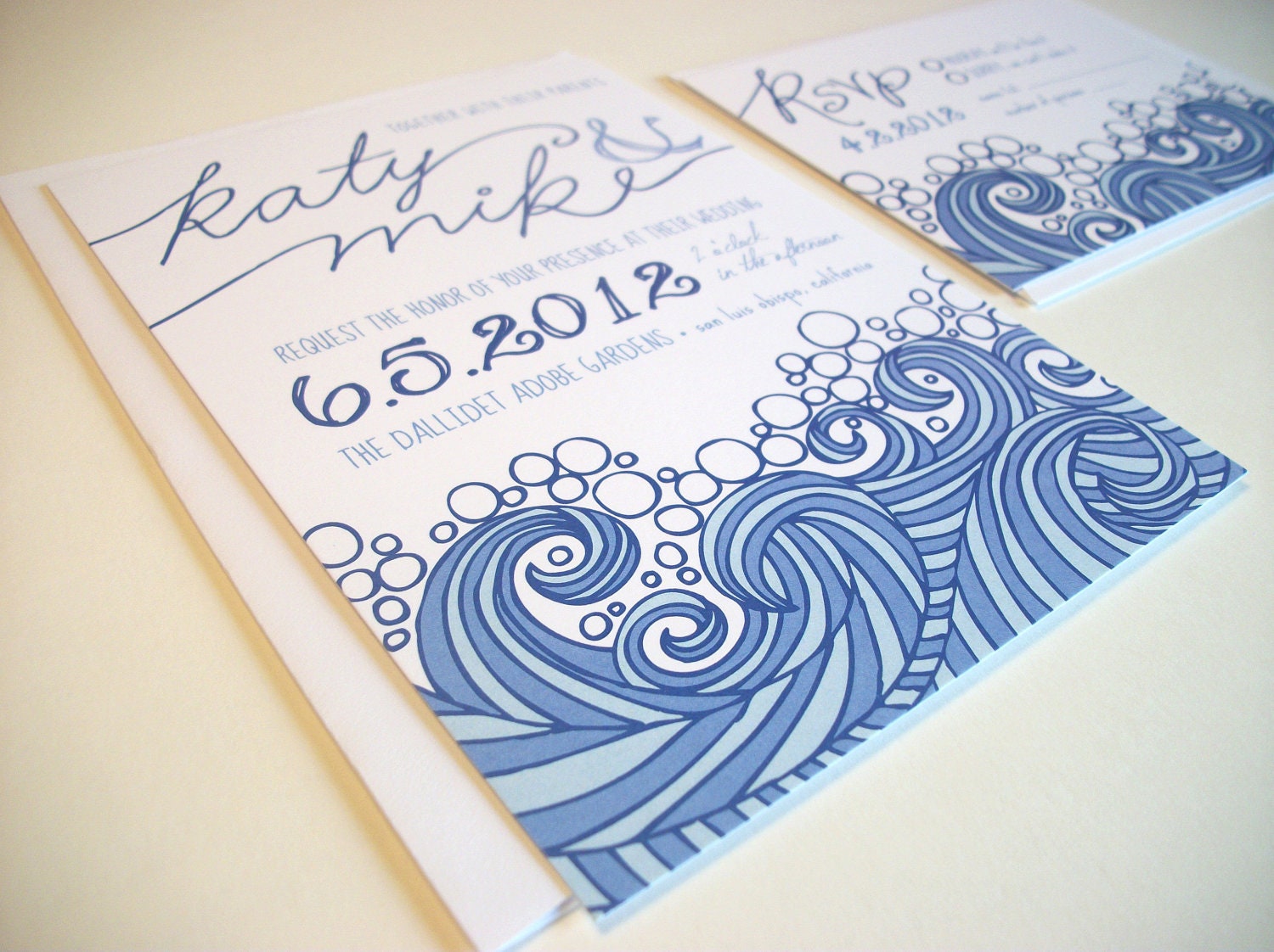 diy Printable, ocean beach nautical, Wedding Invitation set, Katy design
