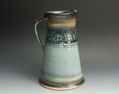 Handcrafted porcelain pitcher or flower vase, decorative piece xxl 796