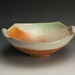 Handcrafted white stoneware soda fired serving bowl - 522