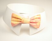 Orange and Pink Batik Clip-On Bow Tie
