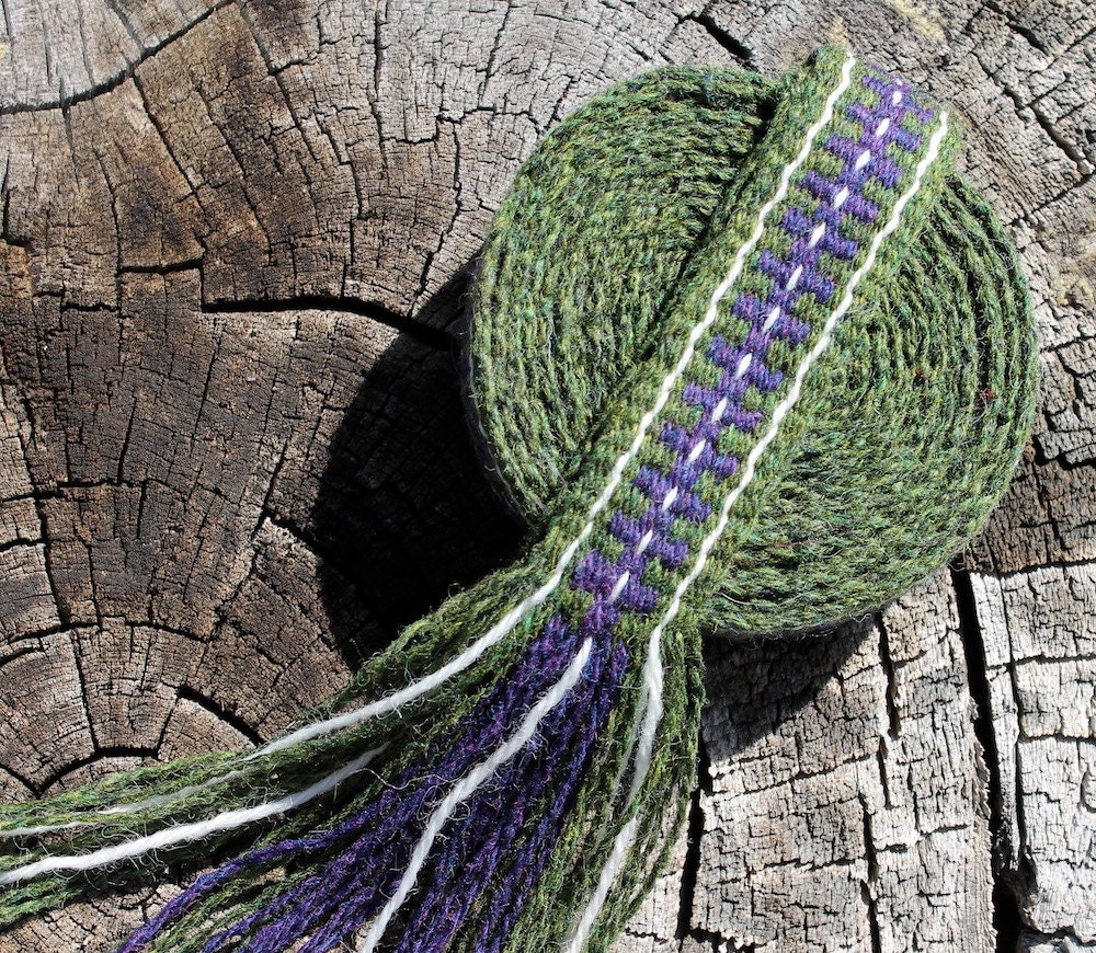 Inkle Band Hand Woven Wool Trim or Belt