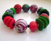 FLORA Bracelet in Polymer Clay Chic and Original for her Present under 60 USD
