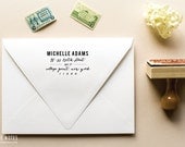City Life Wood Handled Address Stamp