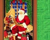 Panel Quilt Kit Easy Christmas Santa Wall Quilt Kit Complete Checking It Twice