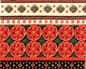 Byzantine Christmas Quilt Fabric Holiday Red Green 1/2 Yard Quilt Shop Quality Cotton