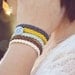 Personalized Braided Suede Bracelet with Hand Stamped Name Charm - Customize your own
