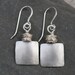 Matt silver earrings, frosted silver