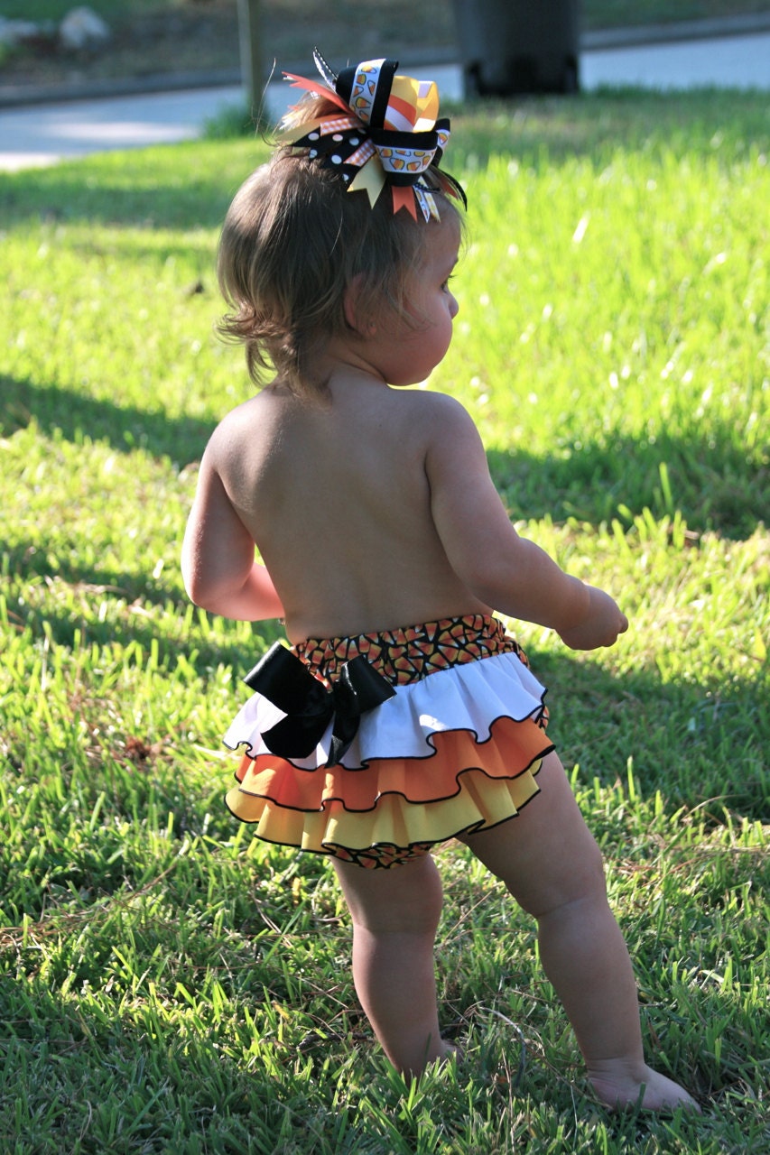 Candy Corn Ruffled Bottom Bloomer 0-3mths, 3-6mths, 6-12mths, 12-18mths, 18-24mths