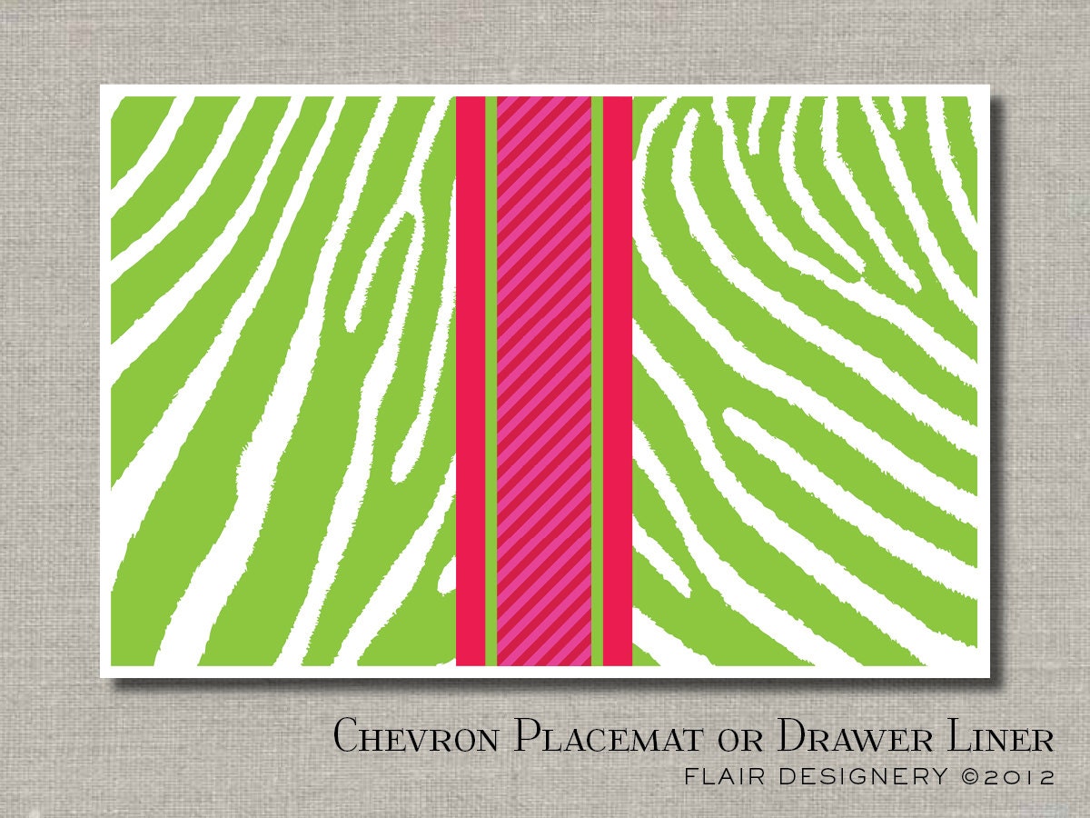 Holiday Zebra Paper Placemats or Drawer Liners - Set of 25 - by Flair Designery Il_570xn