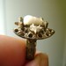 Real Tooth art nouveau Bone Ring- adjustable sizes