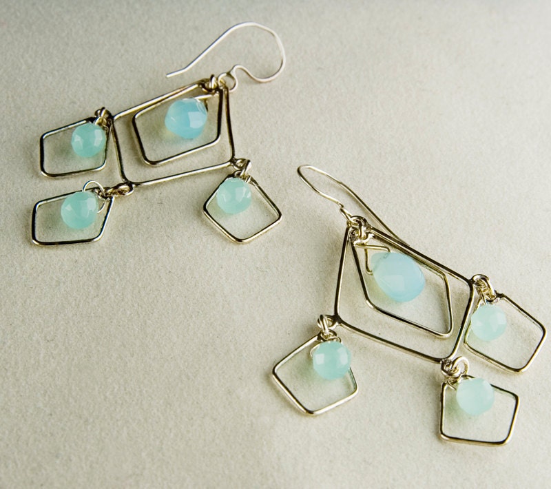Swinging Diamonds Sterling Silver Earrings