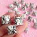Rivet / WHITE with BLACK paint Metal Pyramid Rivet Studs Square Rivet 12mm (around 50pcs) Cell Phone Deco / Leather Craft / Jean Button RT10