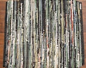 Handwoven Rug - 27x32 Recycled Sweaters