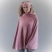 ON SALE-Womens Poncho in Dusky Pink-Cape Poncho-Plus Size Poncho-Cowl Neck Pullover Poncho-Maternity Poncho-Womens Pink Cape by MoonHalo