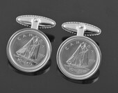 Canada gift for men- Genuine Canadian mint coins- Handmade into Cufflinks in Cufflink box