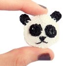 Panda Magnet Crochet Amigurumi Animal Quirky Black & White Home Decor