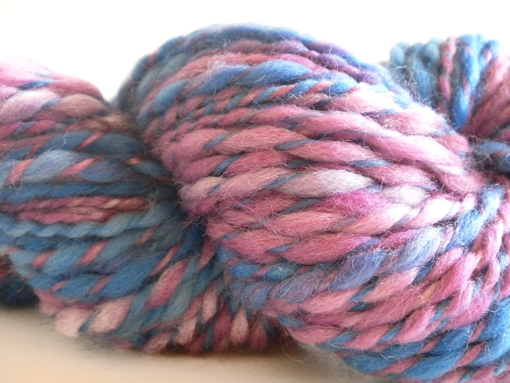 Fall Sale - Rebecca I - Handspun HandDyed 2ply Falkland BFL Mohair Yarn - 115 yards