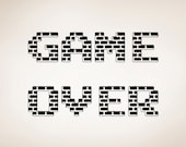 Vinyl Wall Decal Sticker Game Over OSAA466m