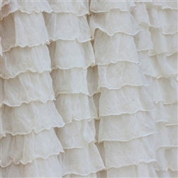 Ivory Ruffled Waterfall Curtain