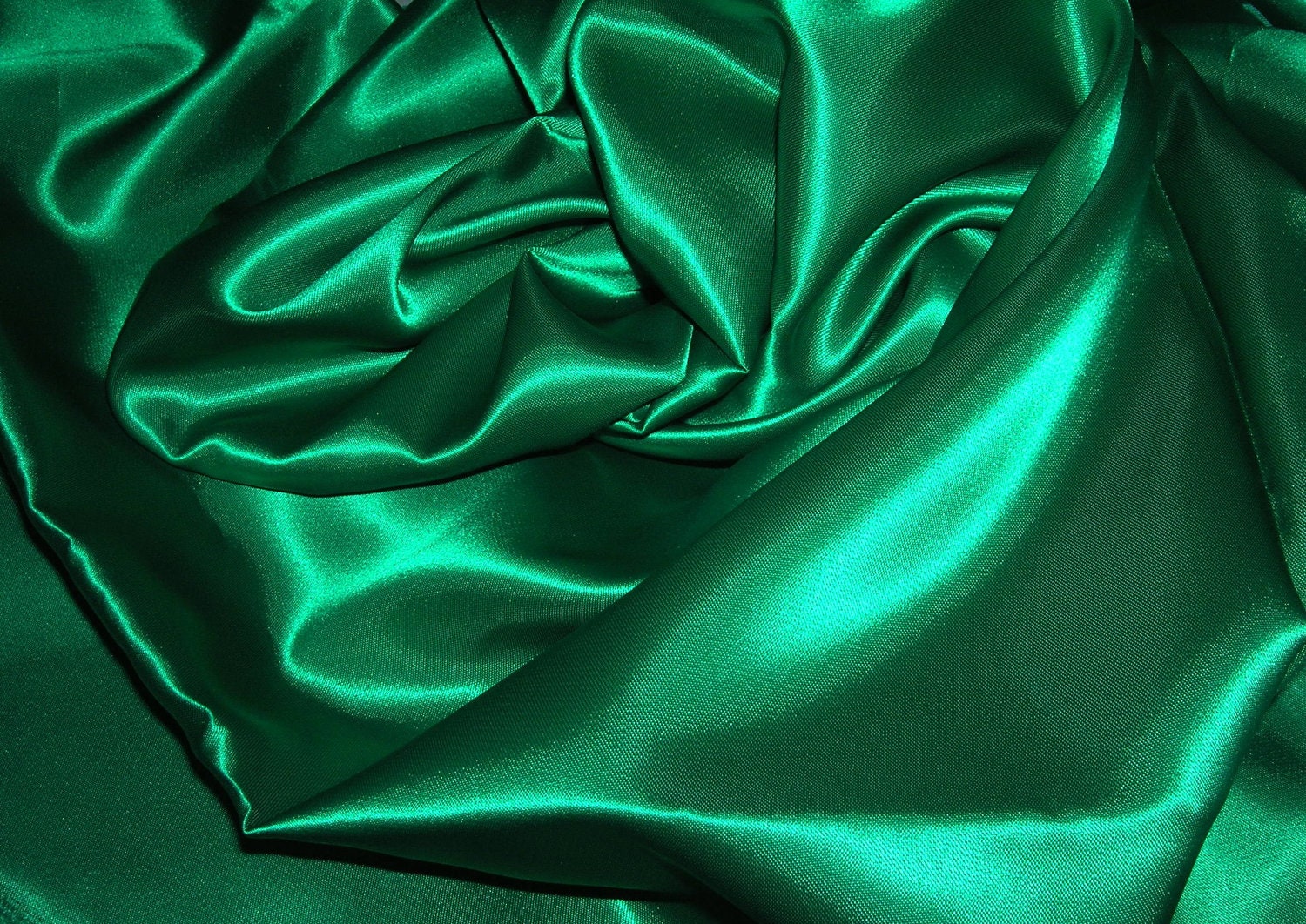 Baroque Satin Fabric Emerald Green Color 45 Wide 100% by Milkwhite