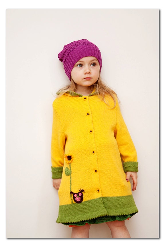 Girls hoody jacket - CUSTOM MADE - size, color, appliques - personalized