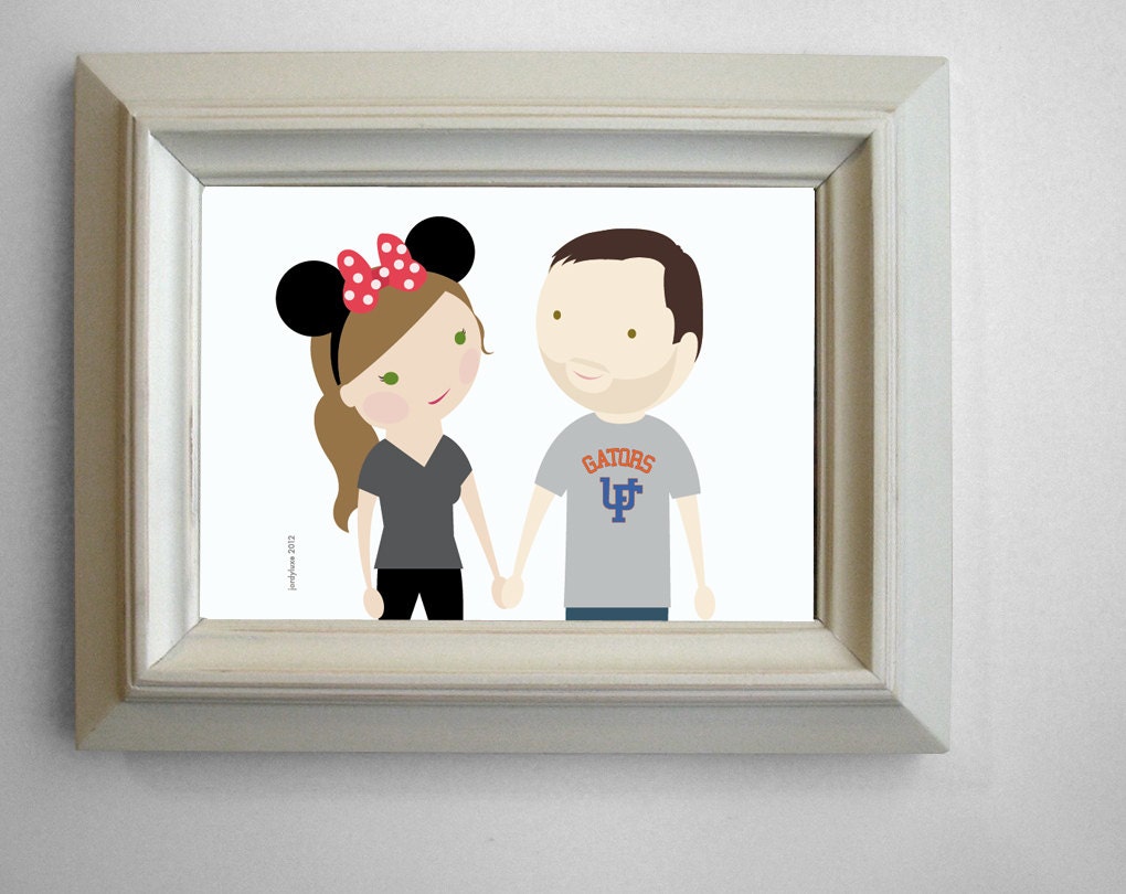 2-Person Custom Cartoon Portrait