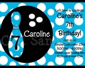 Bowling Birthday Invitation Girl or Boy Party Printable Invite Il_170x135