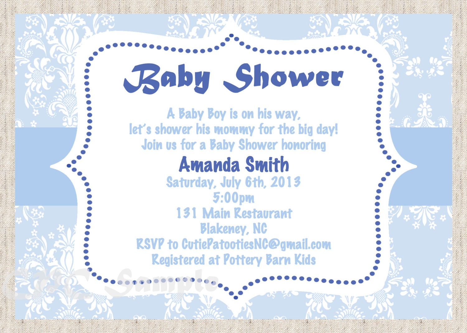 Shabby Chic Blue Damask Baby Shower Invitation Il_170x135