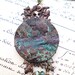 Vintage, Latvian, Brass Pendant, Cameo, Medal, Verdigris, Patina, Shelly  Porter Artworks, Blue