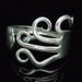 Unique Recycled Silver Fork Bracelet in Original Curly Design Number Six