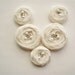 Ivory Fabric Roses Handmade Appliques Embellishment 5 pcs