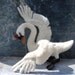 Needle Felted Swan -ready to ship -  storybook decor -Children of Lir-The Wild Swans, fantasy